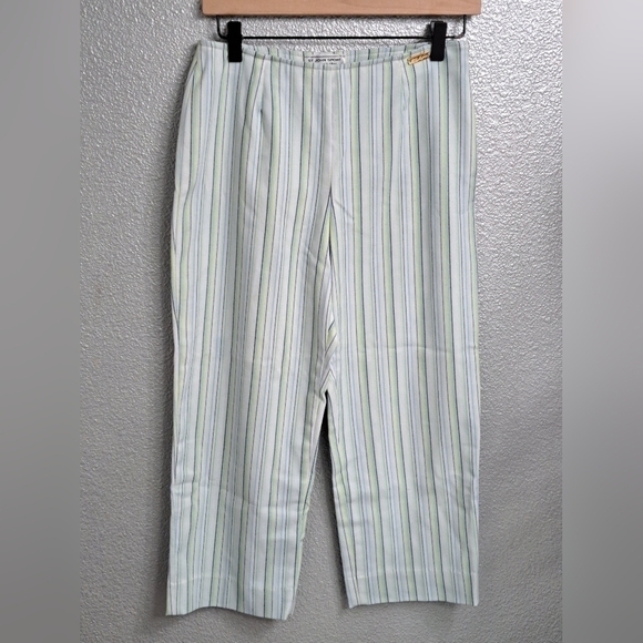St. John Sport by Marie Gray Pants - St John Sport Multi Color Striped Cropped Pants Size 4